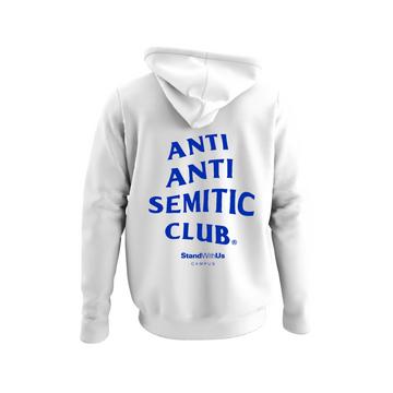 Anti Anti Semitic Club x StandWithUs White Hoodie